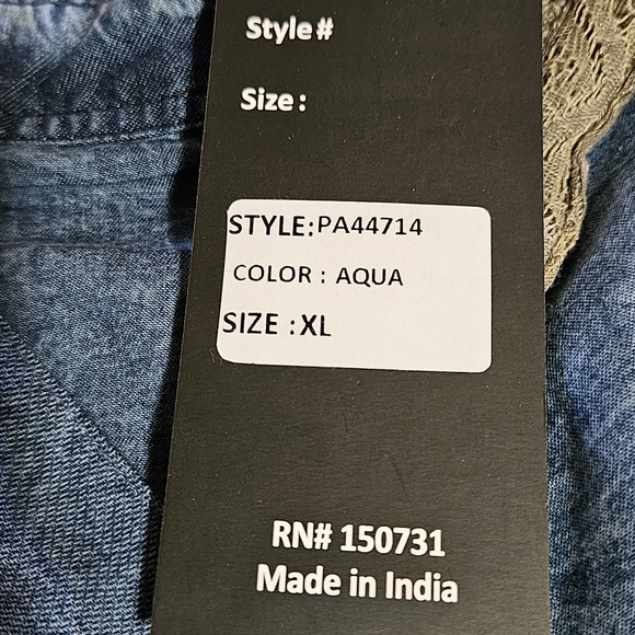 Boho Cotton Pattern Color Block Flair Pants w/Lace. INSEAM ALMOST 15 IN. IL - Picture 7 of 13